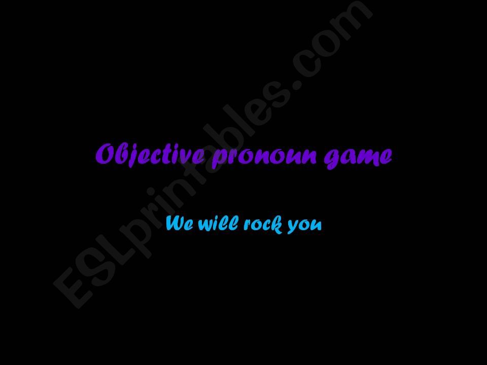 Objective pronoun game powerpoint