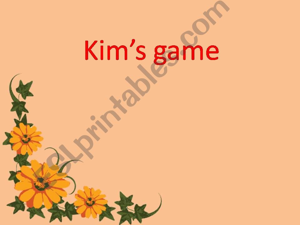 Kims game with countdown clock
