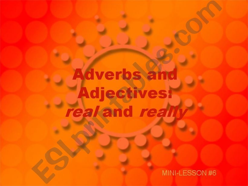 adverbs and adjectives powerpoint