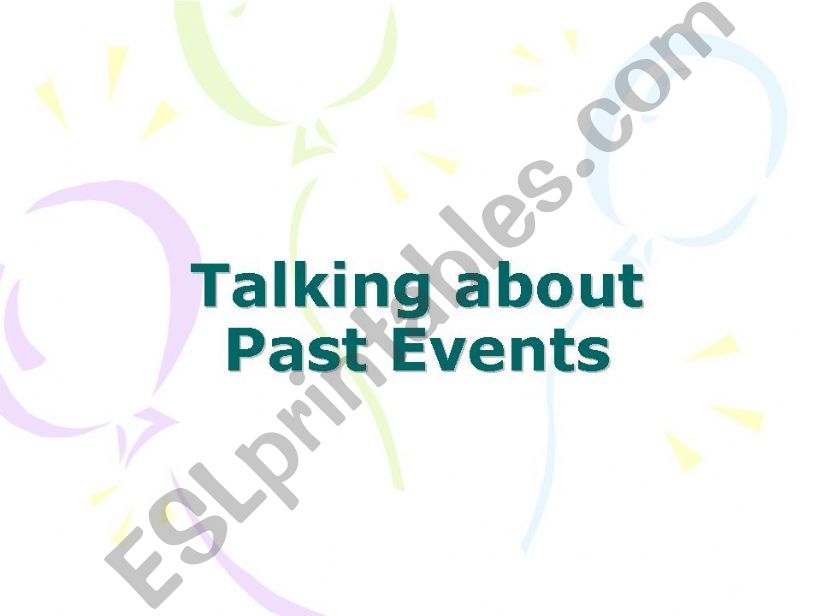 Simple Past pronunciation powerpoint