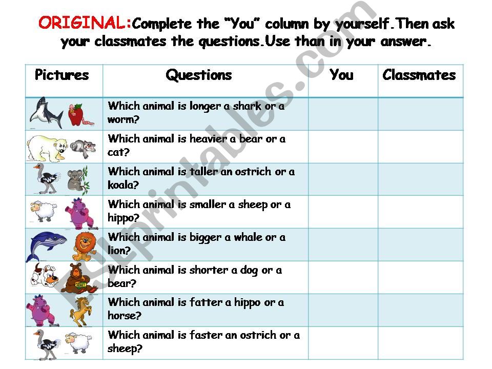 Comparative Activity powerpoint