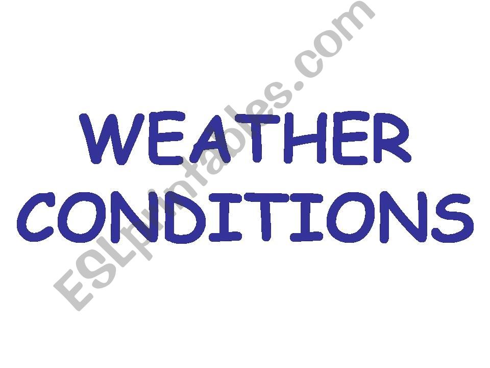 weather conditions powerpoint