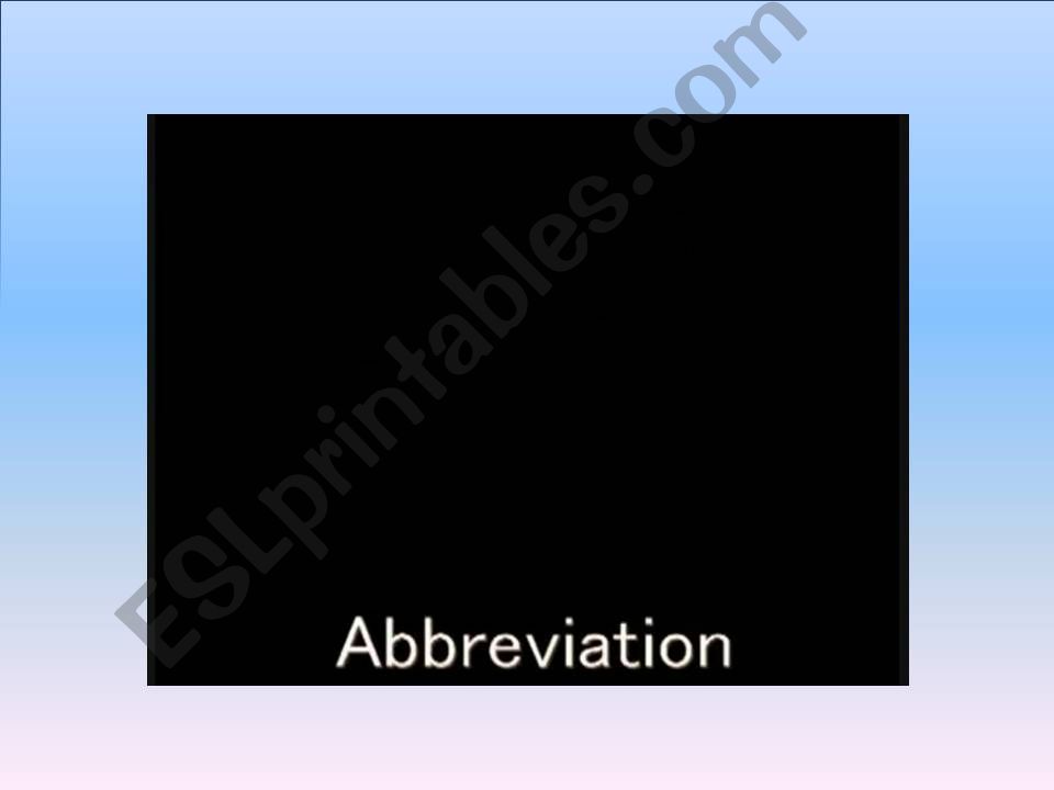 Abbreviation powerpoint
