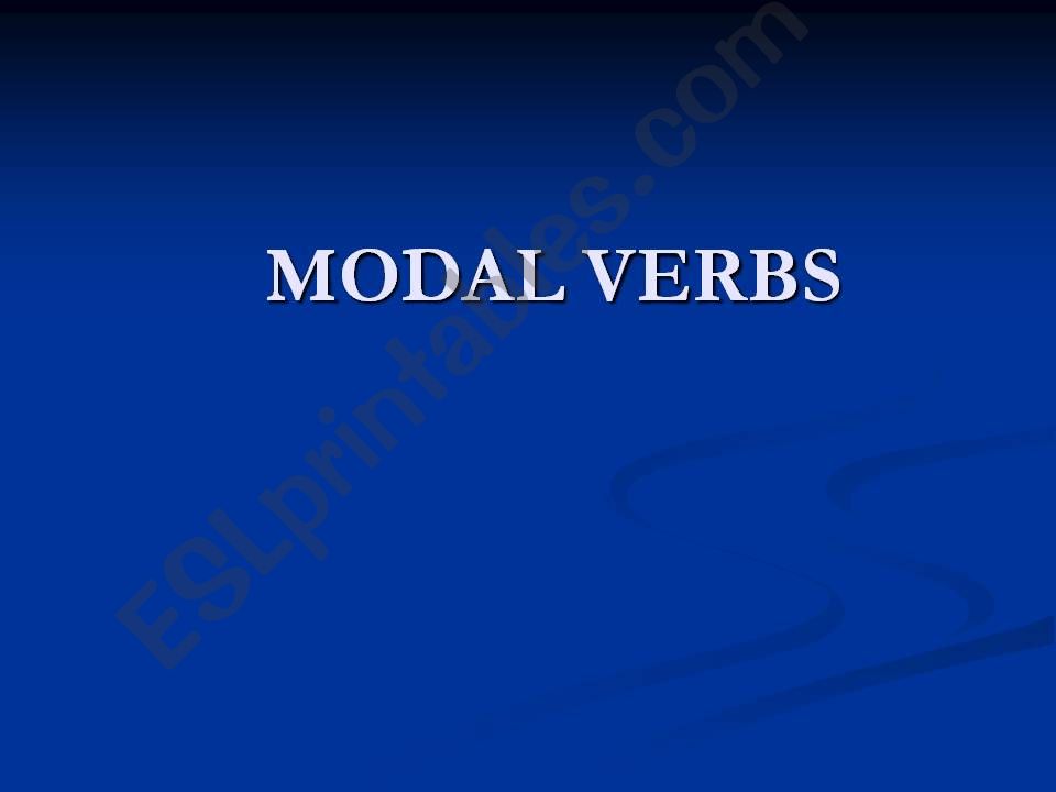 Modal verbs powerpoint