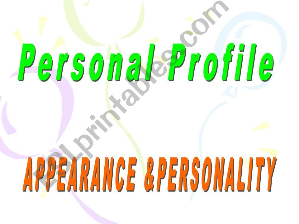 personal profile powerpoint