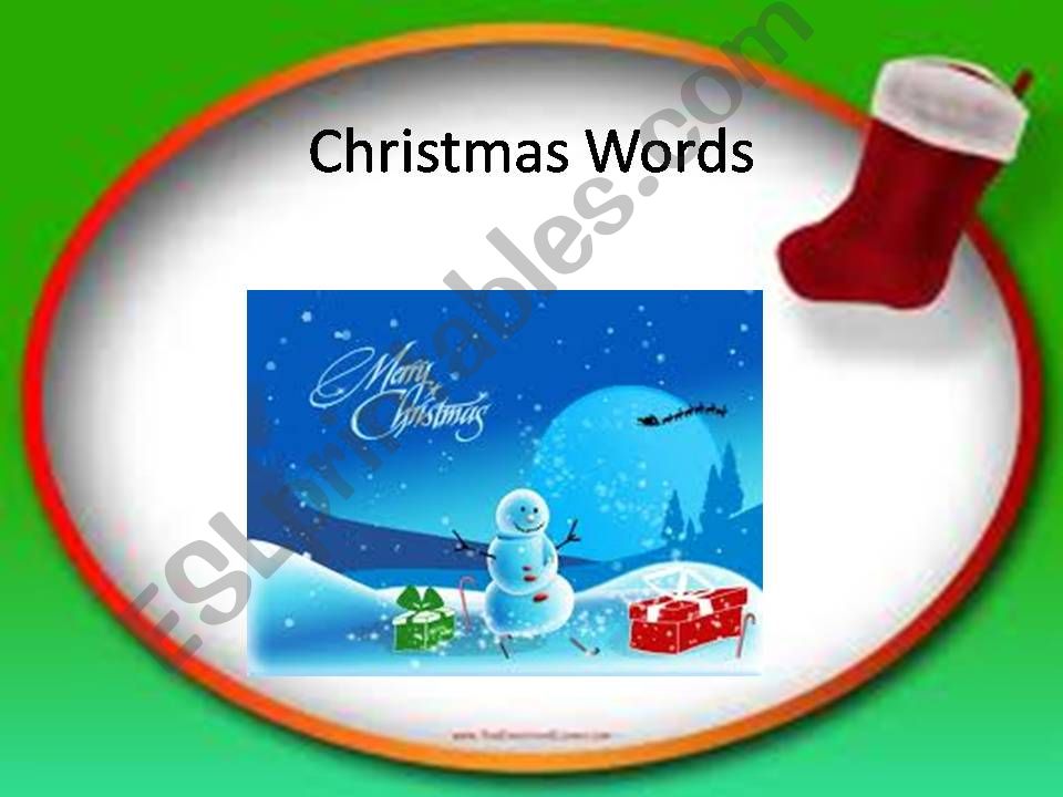 Christmas words flashcards powerpoint