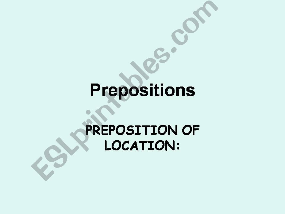 prepositions  powerpoint