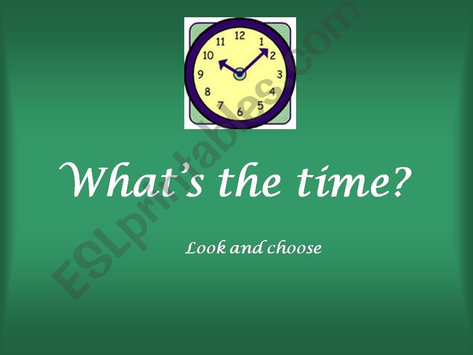 Whats the time? powerpoint