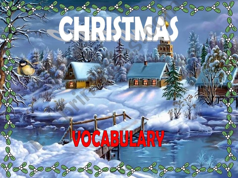 XMAS VOCABULARY powerpoint