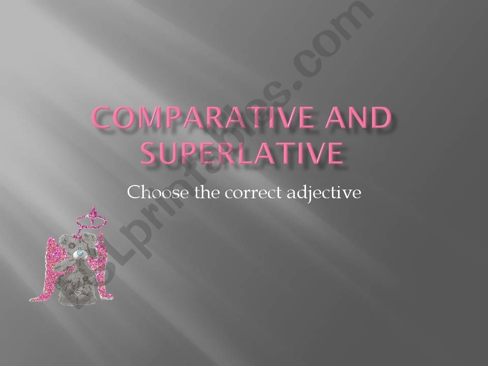 Comparatives and Superlatives powerpoint