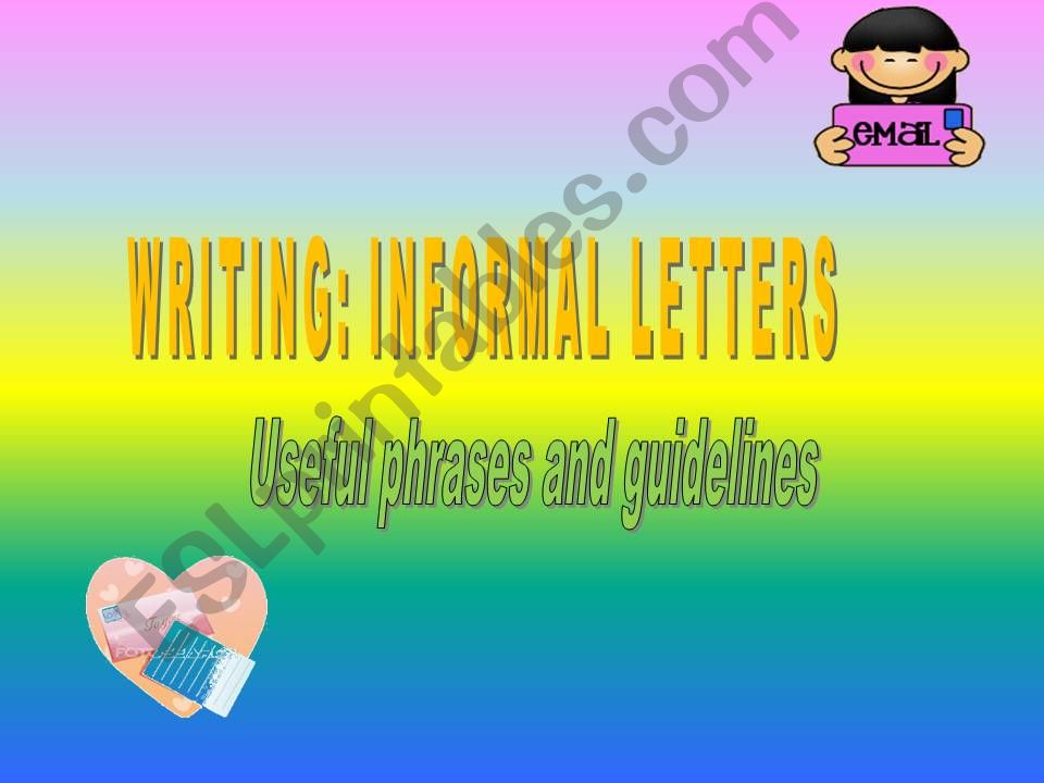 WRITING INFORMAL LETTERS powerpoint