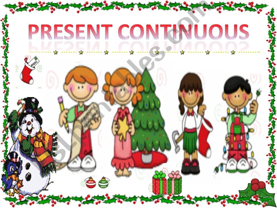 What is Santa doing? Animated game (present continuous)