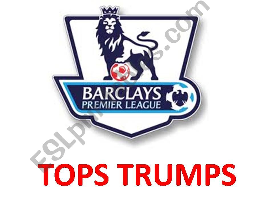 Tops Trumps Premier League speaking game (Korean focus)