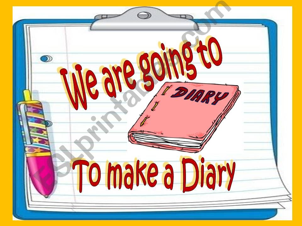 How to make a Diary CRAFTS powerpoint