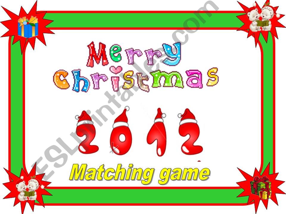 Christmas- matching game powerpoint
