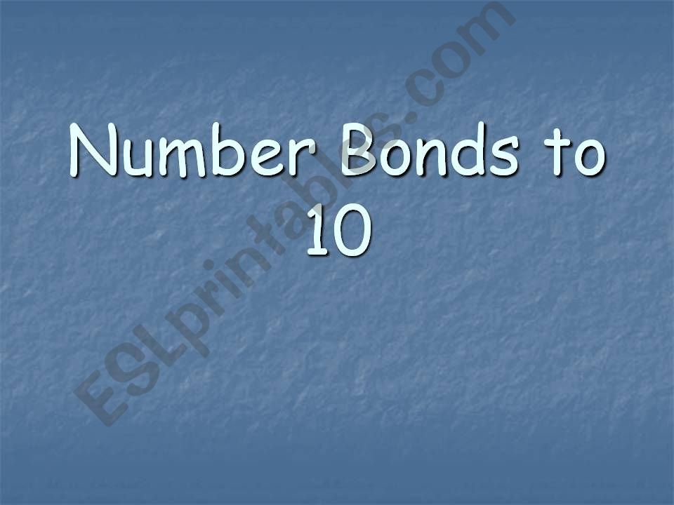 number bond powerpoint