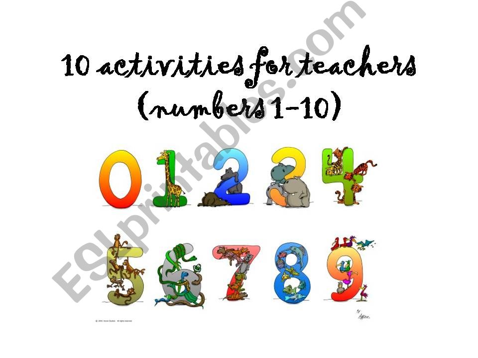 Numbers 1-10.  Ten activities for teachers!