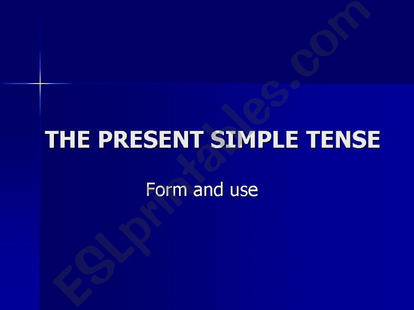 The Simple Present Tense powerpoint