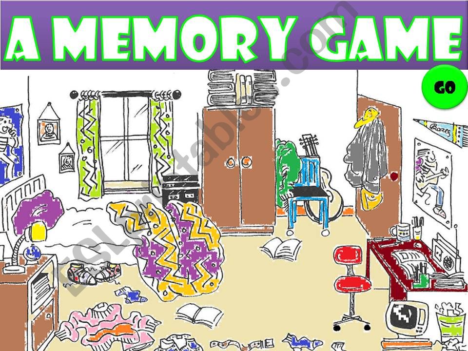 A MEMORY GAME - BEDROOM powerpoint