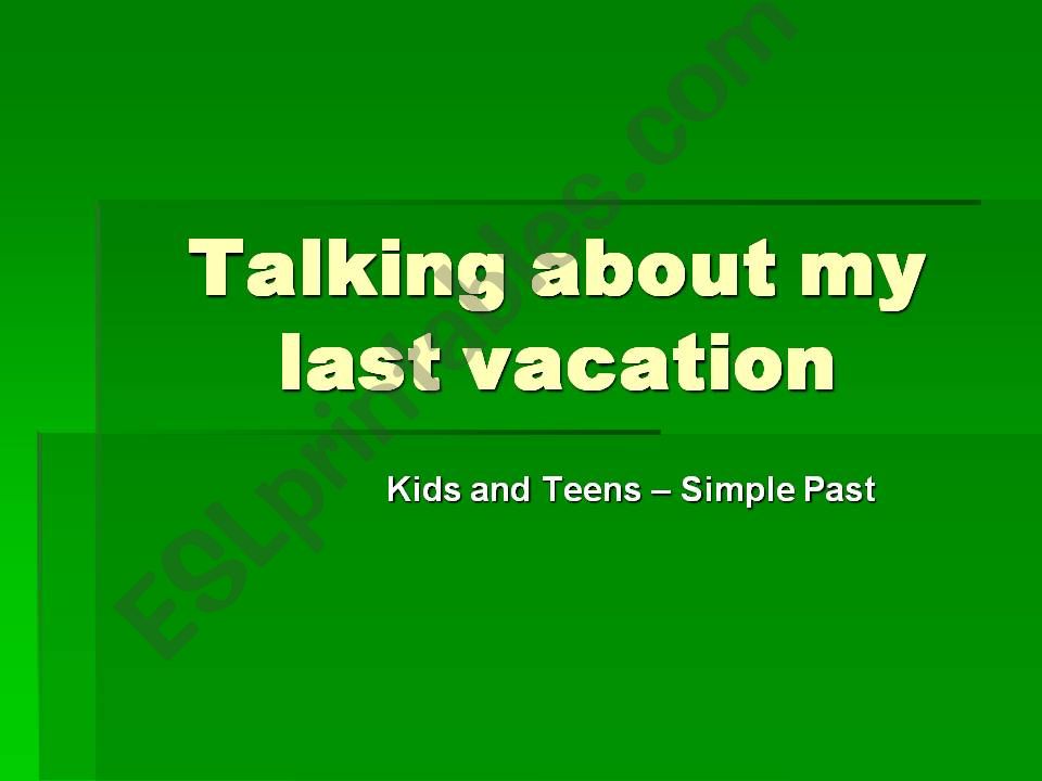 Simple Past powerpoint