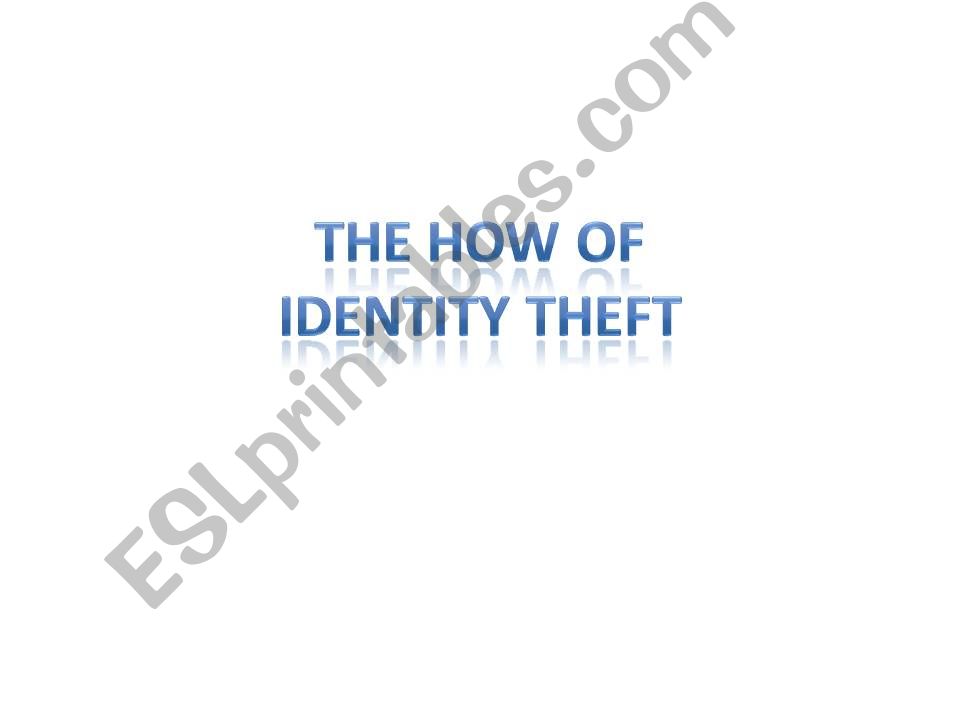 Identity theft powerpoint