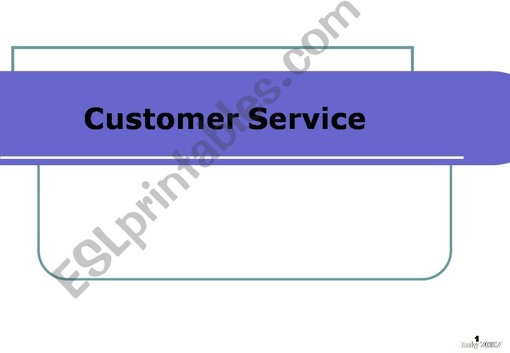 Customer service powerpoint