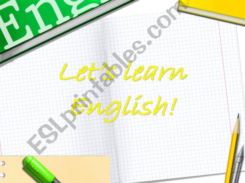 Lets Learn English! powerpoint