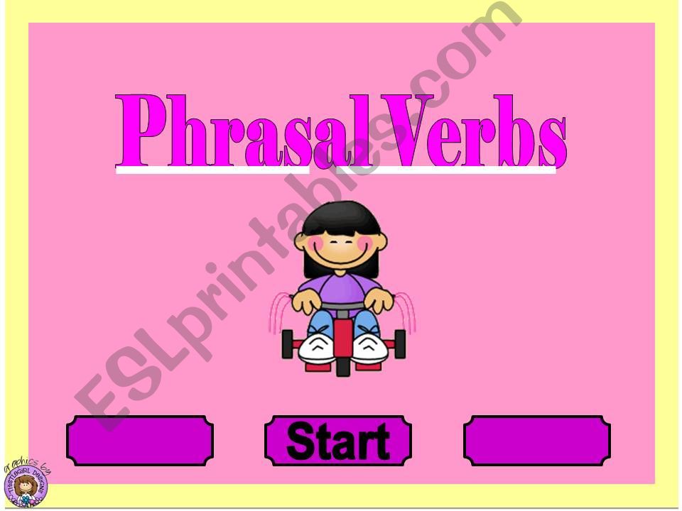 Phrasal Verbs Cute PPT Slides powerpoint