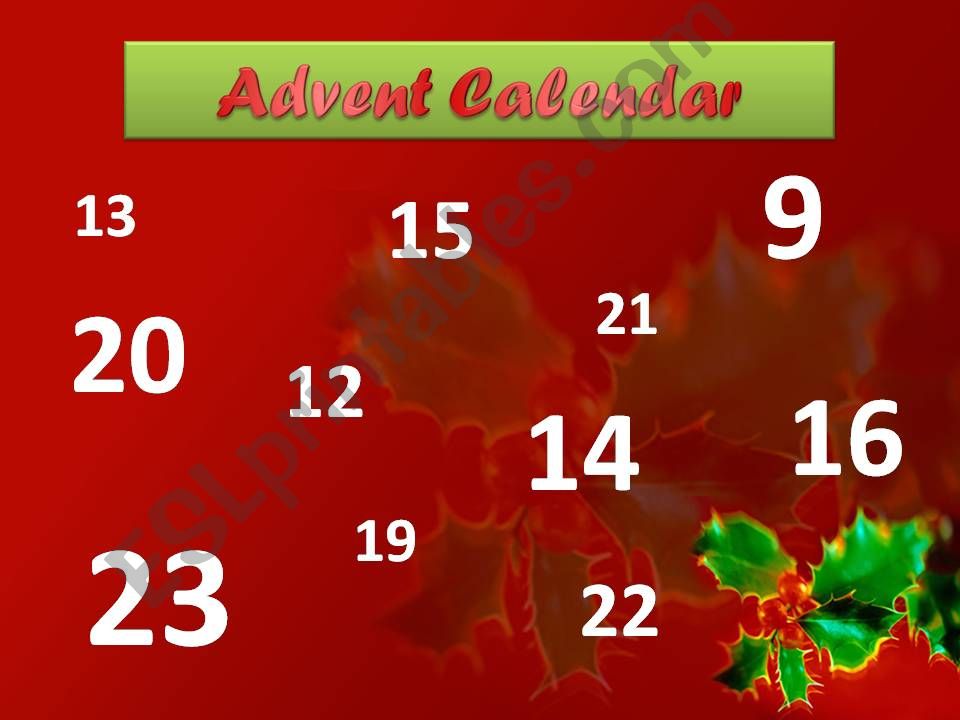 ADVENT CALENDAR powerpoint