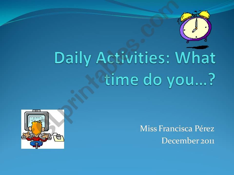 Daily Activities Time Expressions
