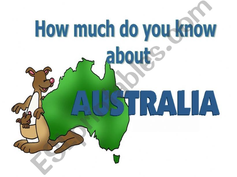 Quiz about Australia powerpoint