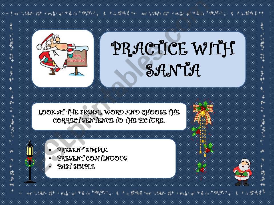 PRACTICE WITH SANTA powerpoint