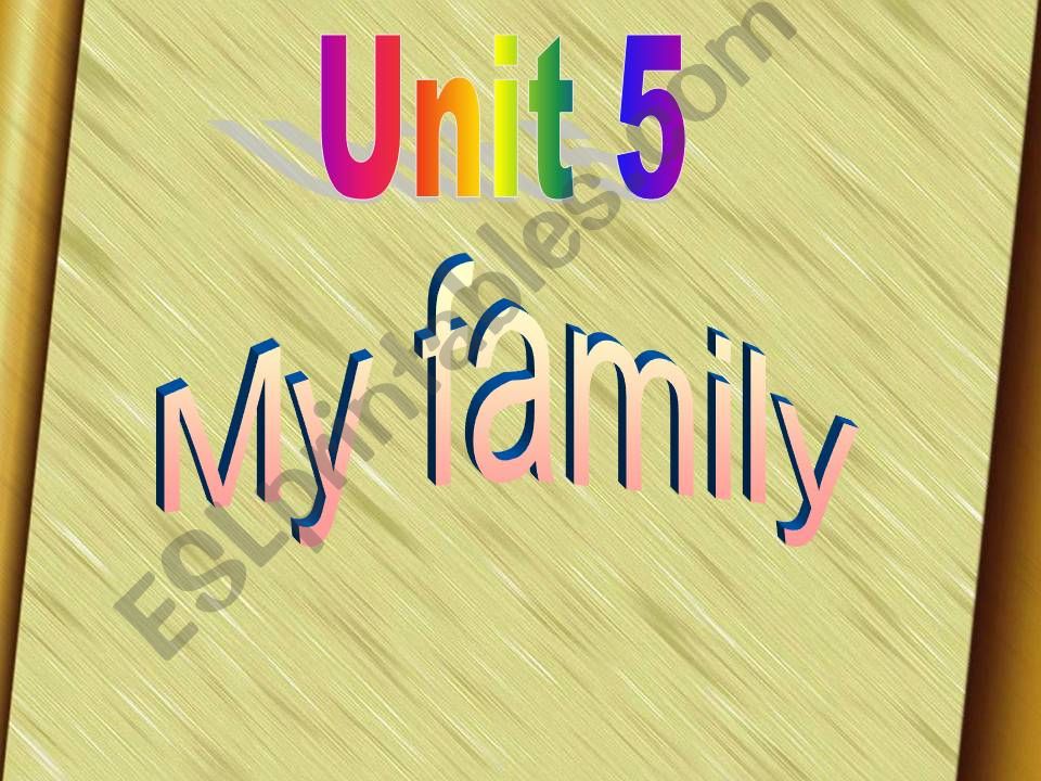 My big family powerpoint