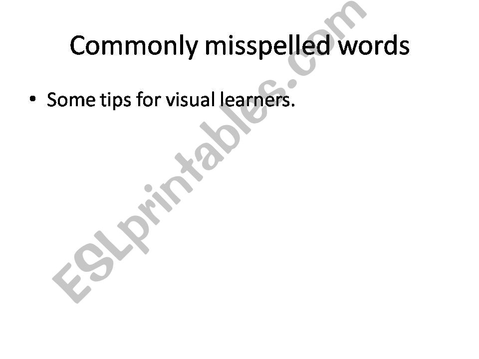 common misspelled words powerpoint