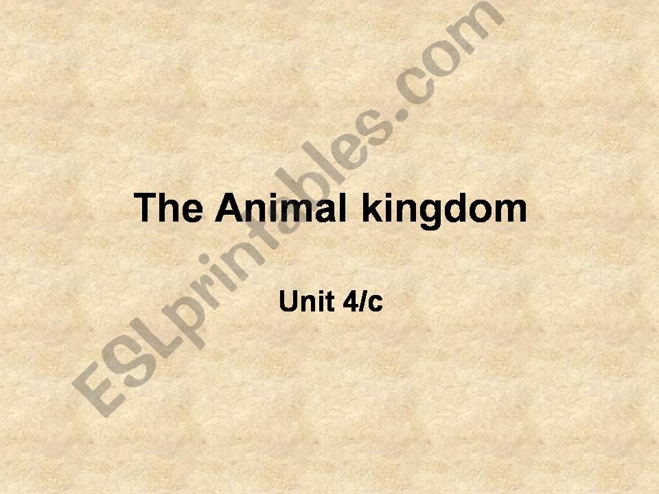 the animal kingdom powerpoint
