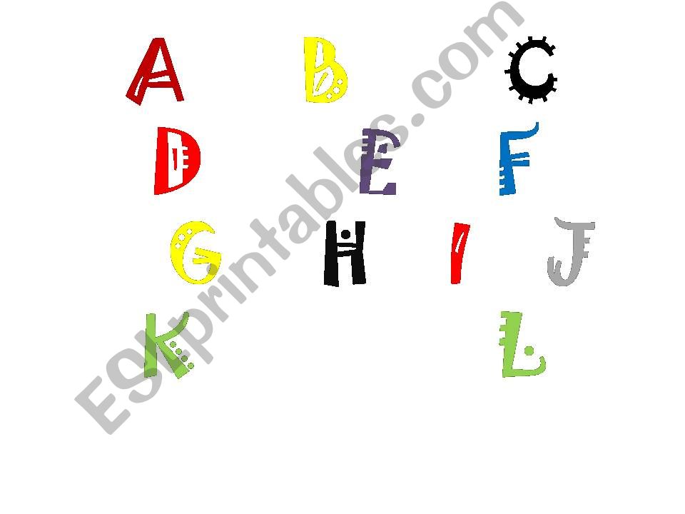 alphabet from  a to l powerpoint