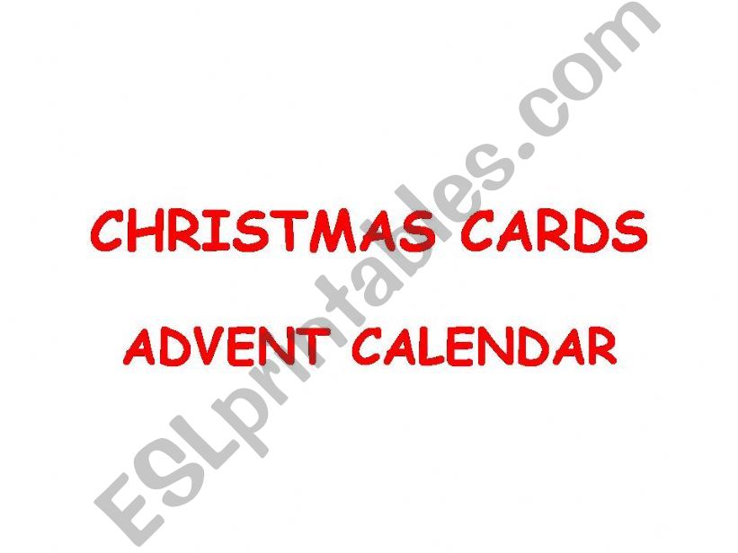 Christmas cards Advent Calendar 