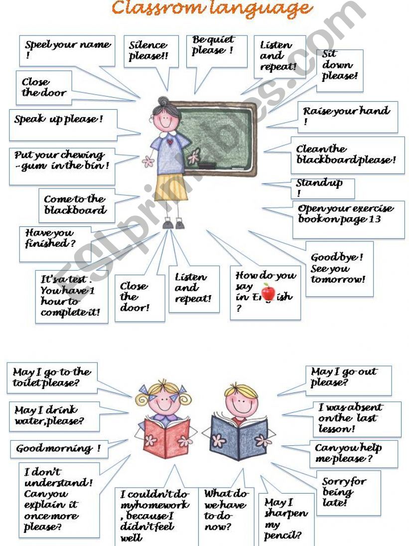 classroom language powerpoint