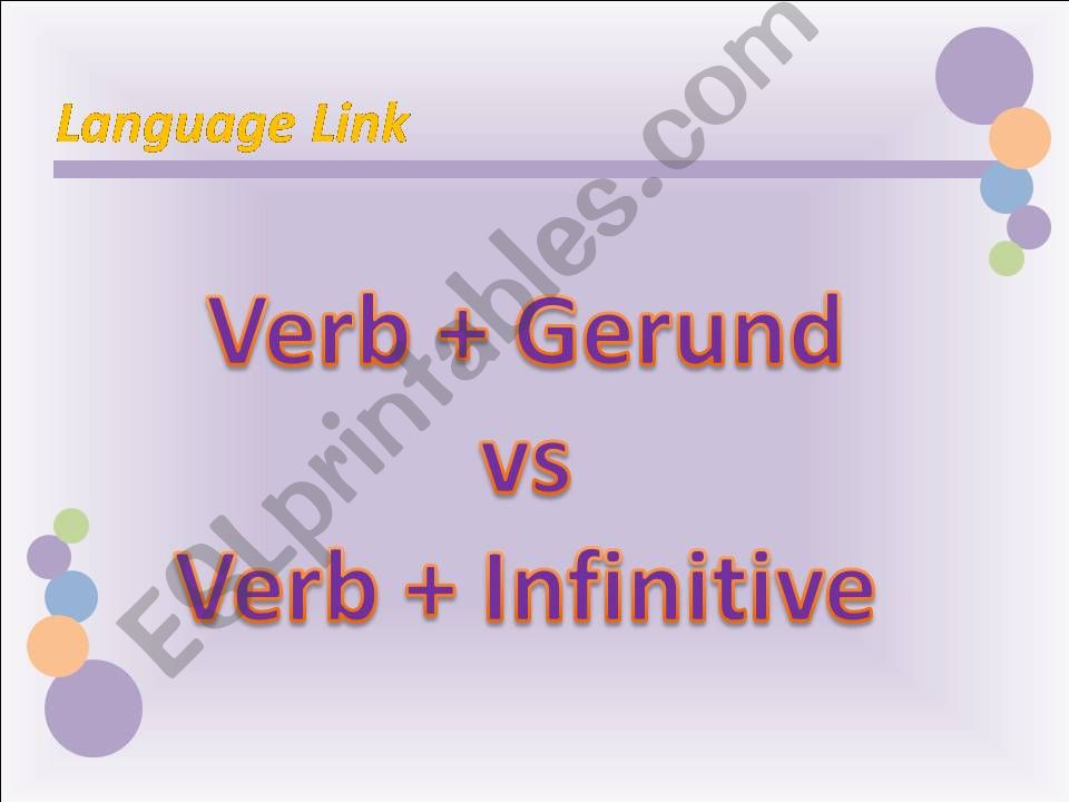 Infinitive-Gerund powerpoint