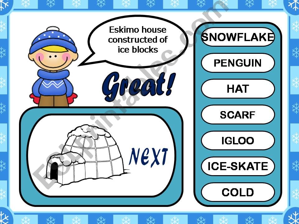 Winter (game) 15 slides powerpoint