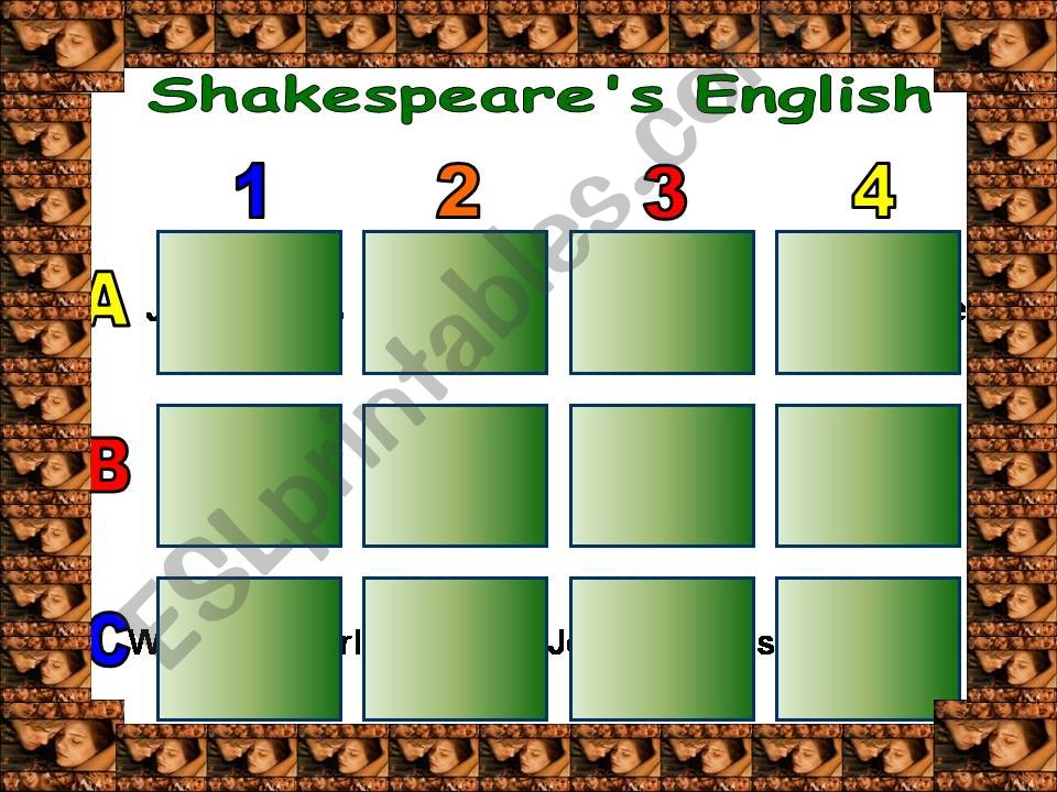 Romeo and Juliet Act 3 Sc5 Match to modern English - memory game