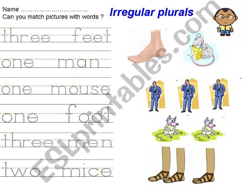 Irregular plurals powerpoint