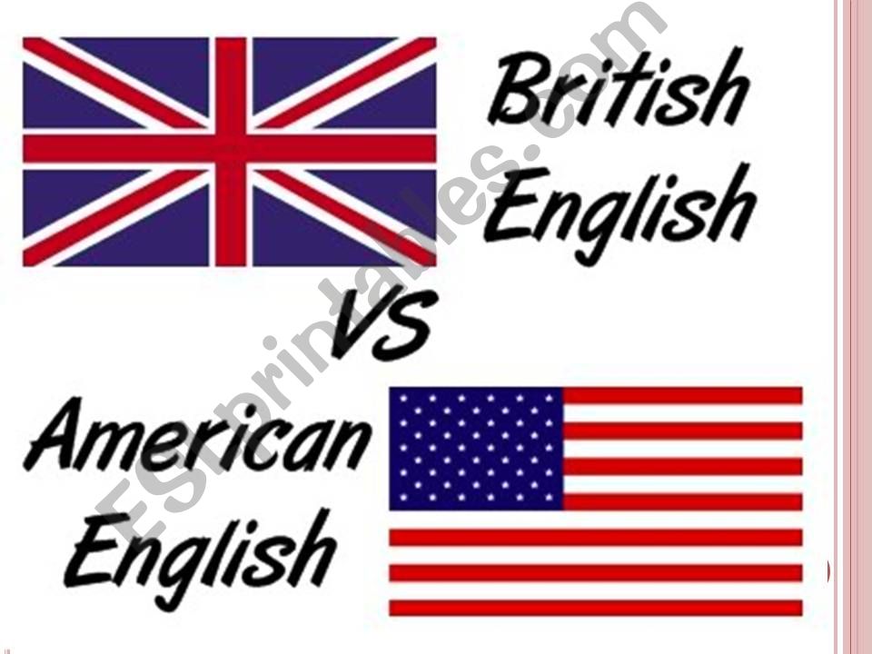 British X American Accent powerpoint