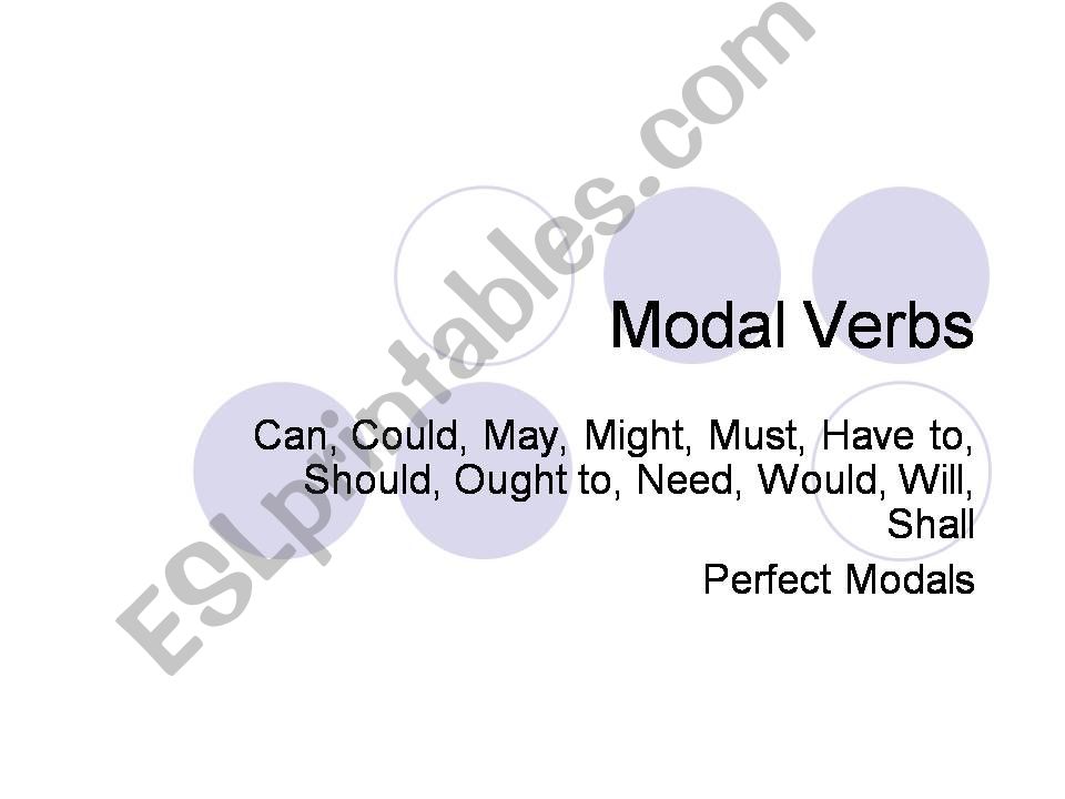 Modal Verbs powerpoint