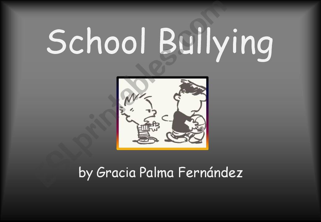 SCHOOL BULLYING powerpoint