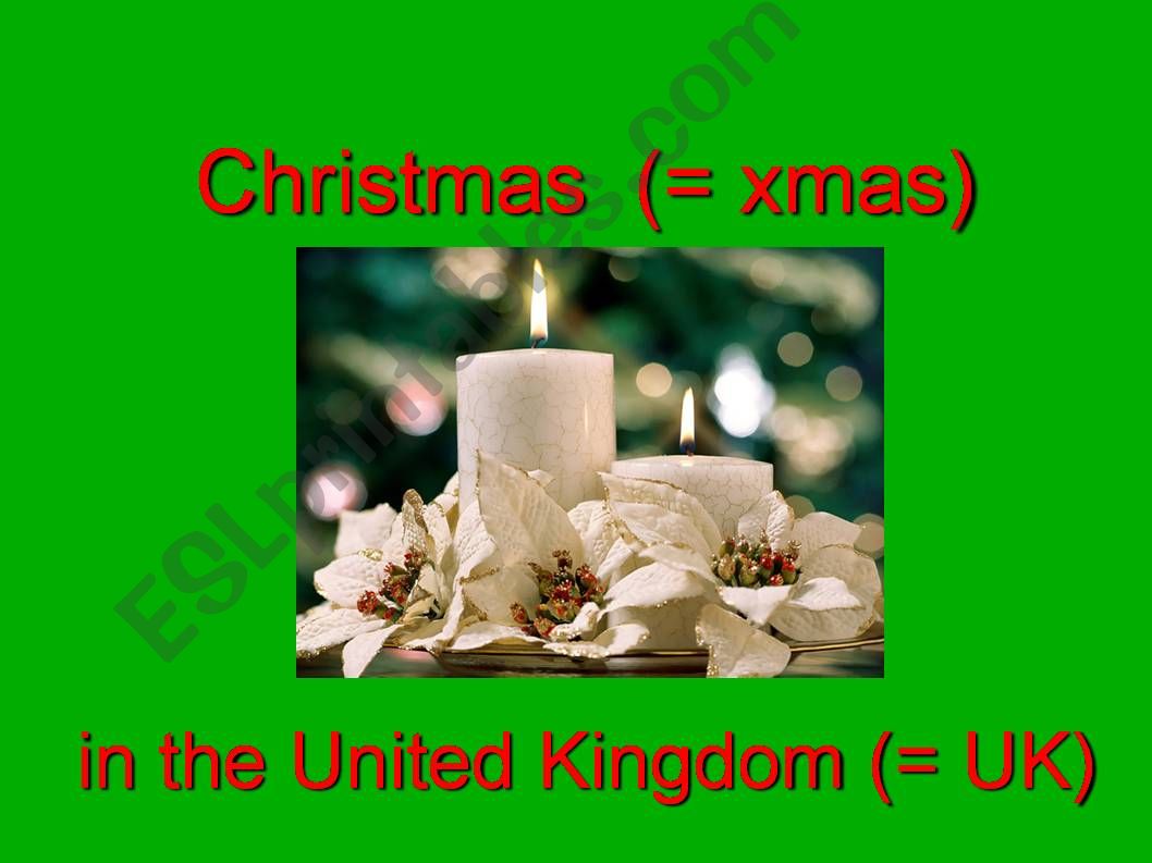 Christmas in the UK powerpoint