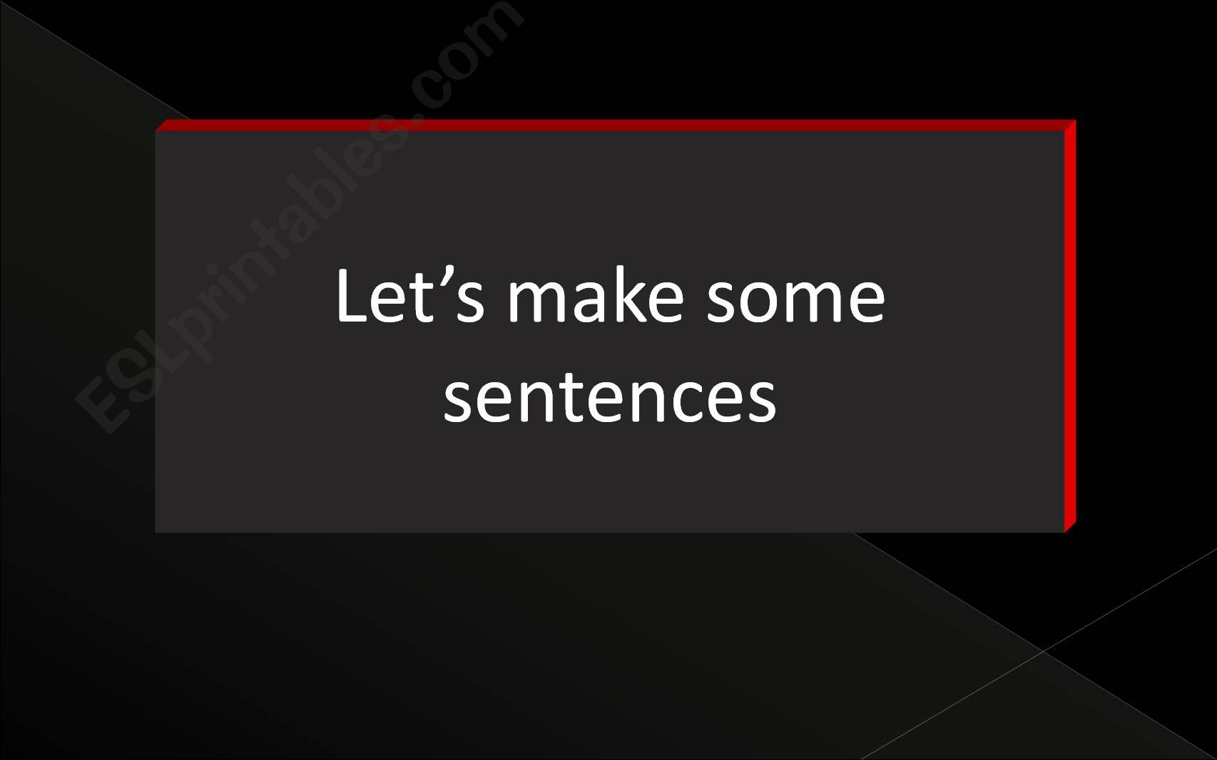 sentence structure  powerpoint