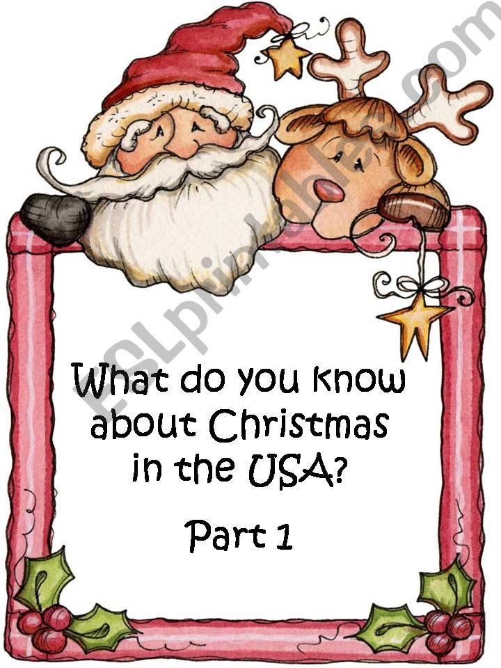 What do you know about Christmas in the USA-Part 1