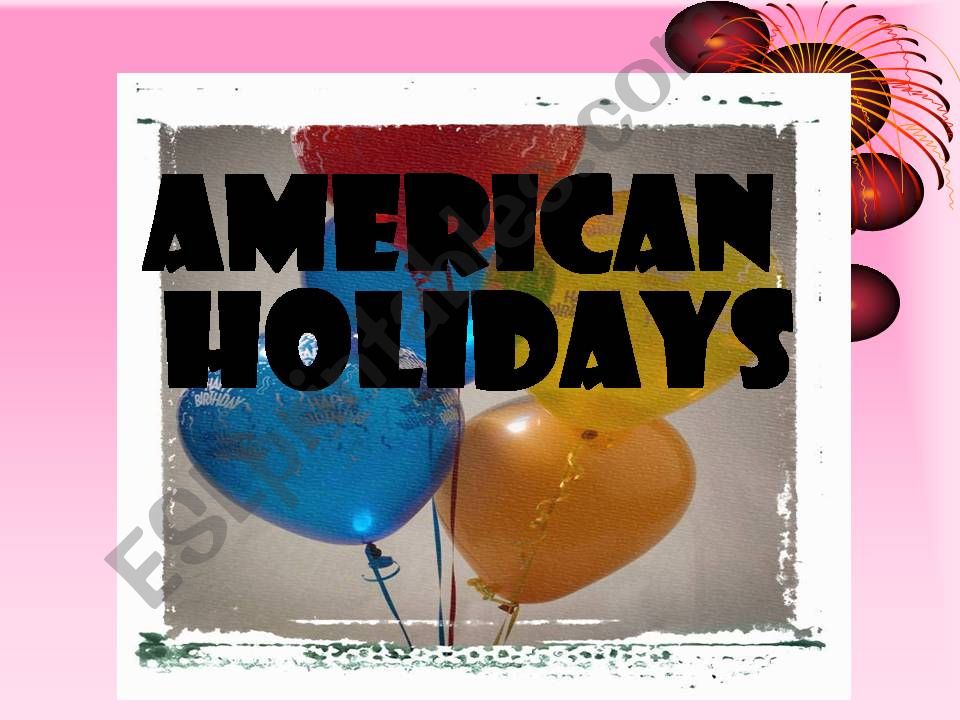 American holidays powerpoint