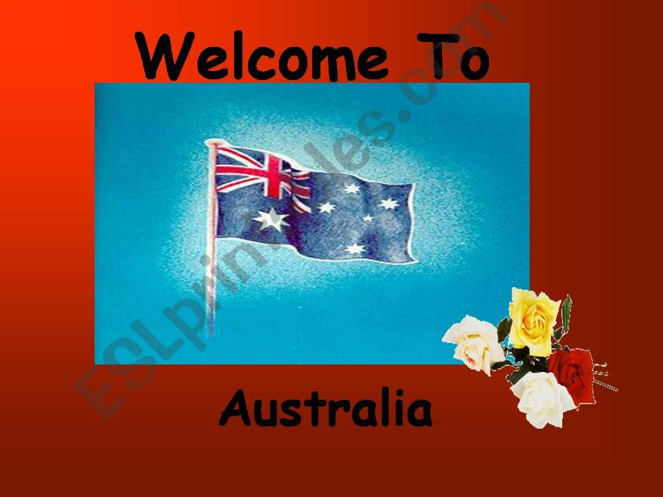 Welcome to Australia powerpoint
